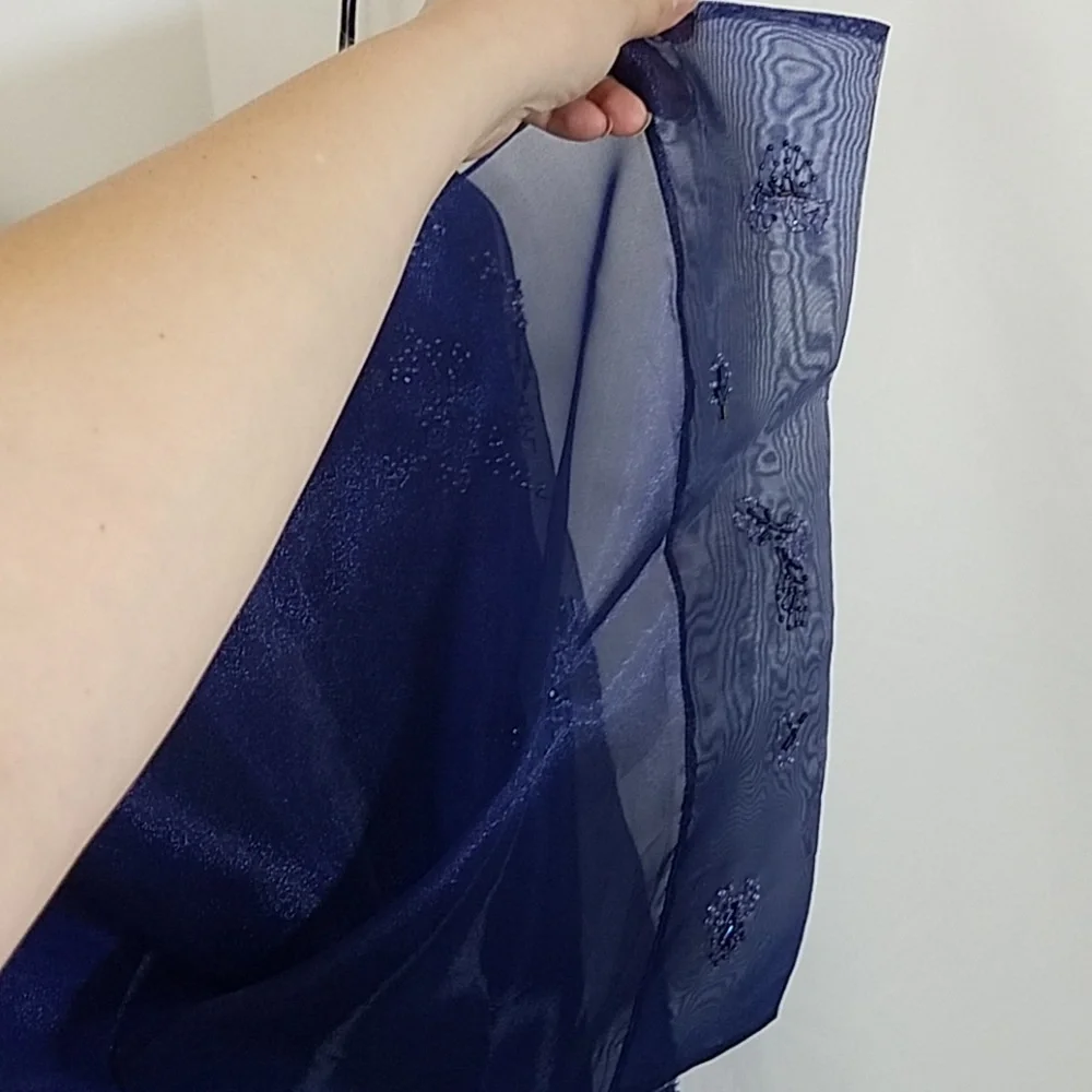 Niki Livas Cobalt Blue Gown 16